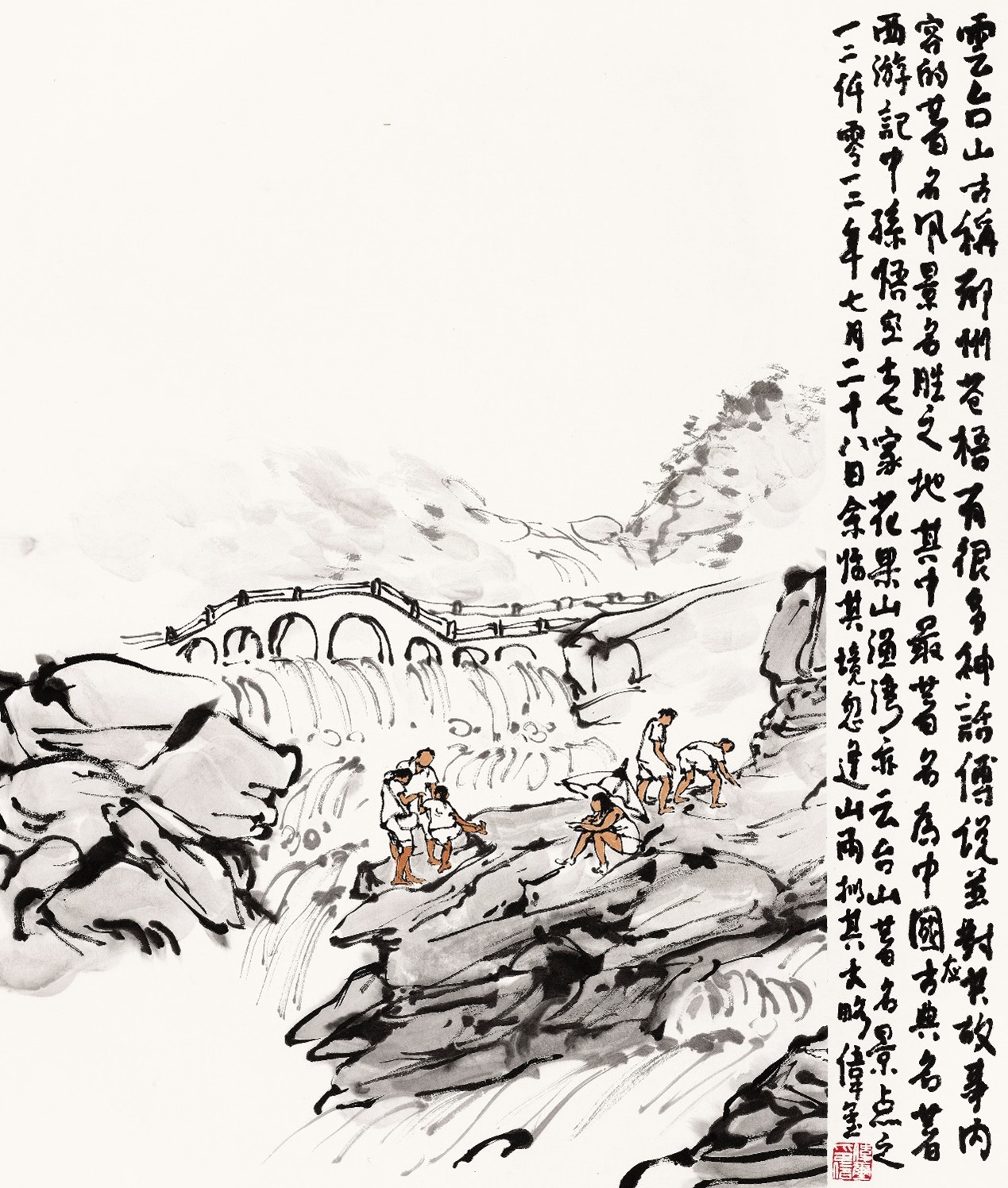 <h2>渔湾写生之三潭汲浪</h2><p>作者：顾伟玺</p><p>创作年代：2012年</p><p>规格：76cm×64cm</p><p>品类：中国画</p>
